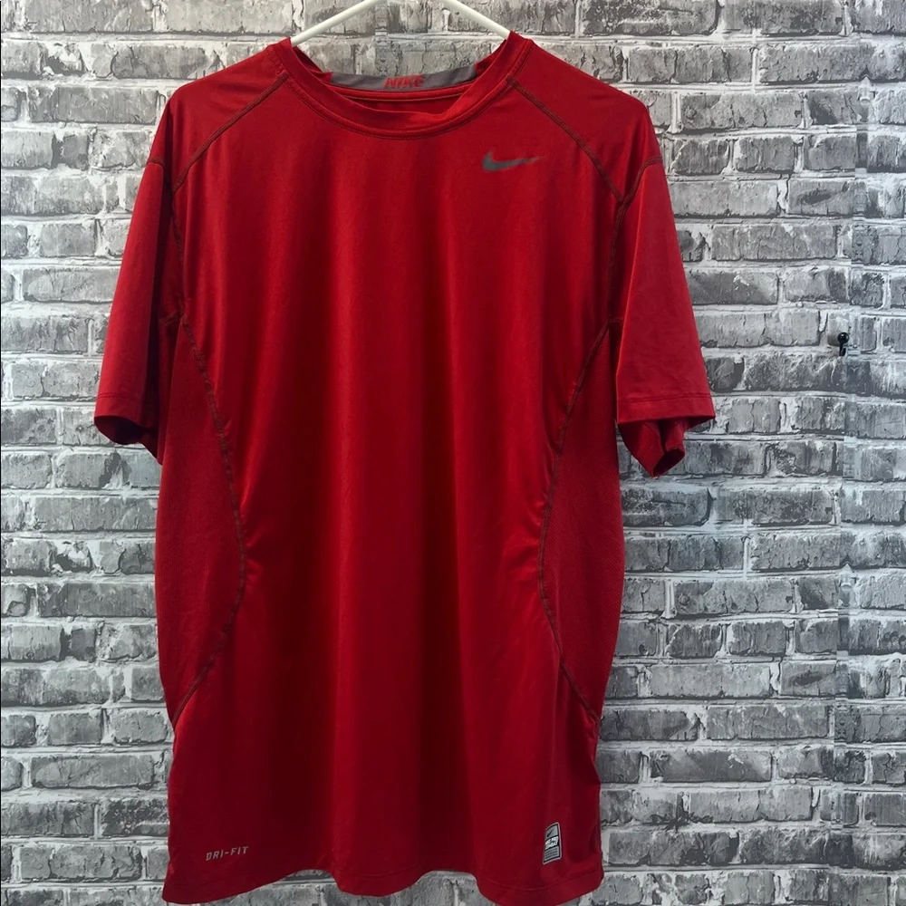 Nike‎ Pro Combat Red Performance Tee